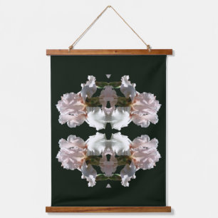 Abstracte Roze Baardiris Bloem Hangend Wandkleed