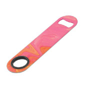 Abstracte roze en gele goudflesopening voor fles speed flessenopener (Voorkant Gekanteld)