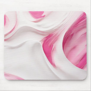 Abstracte roze en witte achtergrond muismat
