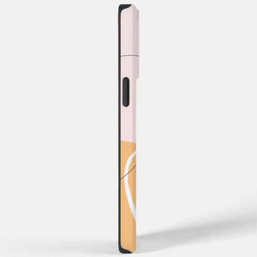 Abstracte roze gele lijnhartkunst Case-Mate iPhone case (Achterkant / Rechts)