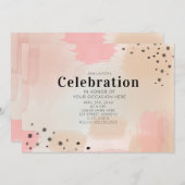 Abstracte roze generieke feestviering kaart (Voorkant / Achterkant)