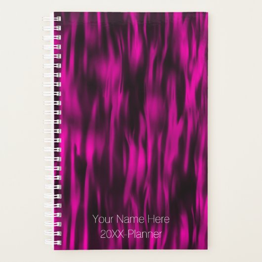 Abstracte roze golven modern planner (Voorkant)