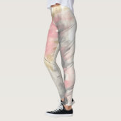 Abstracte roze goudkleurige kunst leggings (Links)