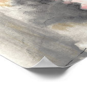 Abstracte roze goudschilderkunst afdrukken poster (Hoek)