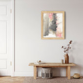 Abstracte roze goudschilderkunst afdrukken poster