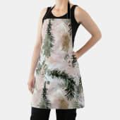 Abstracte roze groene kerstbomen schort (Insitu)