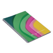 Abstracte roze groene Waterverf Notitieboek (Rechterzijde)