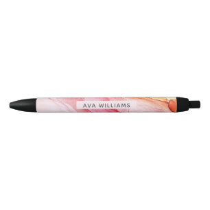 Abstracte Roze Inkt Verf Persoonlijk Zwarte Inkt Pen