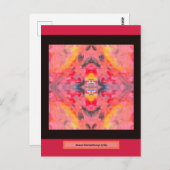 Abstracte roze Kaleidoscoop Briefkaart (Voorkant / Achterkant)