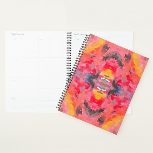 Abstracte roze Kaleidoscoop Planner (Display)