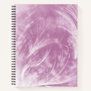 Abstracte Roze Mauve Paardebloemen en vuurvliegjes Notitieboek