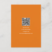 Abstracte Roze & Oranje leuke kleuren Bruiloft Informatiekaartje (Achterkant)