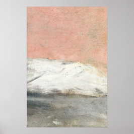 Abstracte Roze Pastel Art Painting Poster