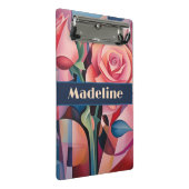 Abstracte roze roos, genaamd, mini klembord (Schuin)