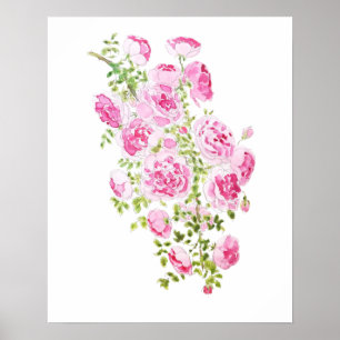 abstracte roze roze roze inkt en waterverf poster