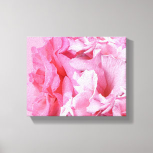 Abstracte roze rozen bloemige boho digitale kunst canvas afdruk