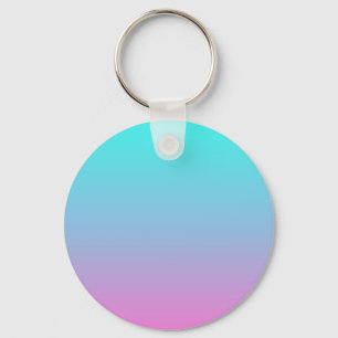 abstracte roze turquoise ombre mermaid kleuren sleutelhanger