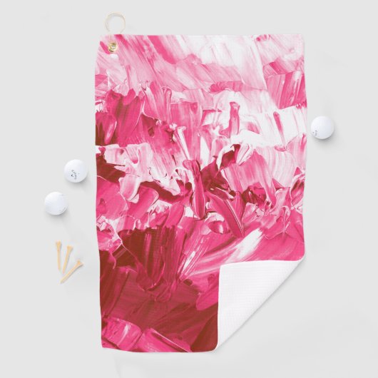 Abstracte roze verf golven golfhanddoek (Insitu)