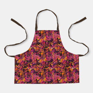 Abstracte roze verfspatten schort