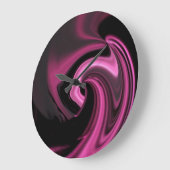 Abstracte roze wandklok grote klok (Hoek)