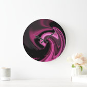 Abstracte roze wandklok grote klok (Huis)