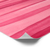Abstracte roze watercolor lijnen poster (Hoek)