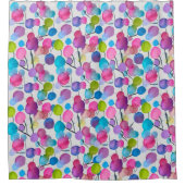 Abstracte roze zomerboom douchegordijn (Voorkant)