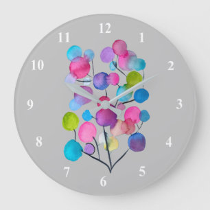 Abstracte roze zomerboom grote klok