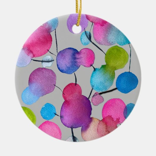 Abstracte roze zomerboom keramisch ornament (Voorkant)