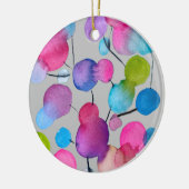 Abstracte roze zomerboom keramisch ornament (Links)