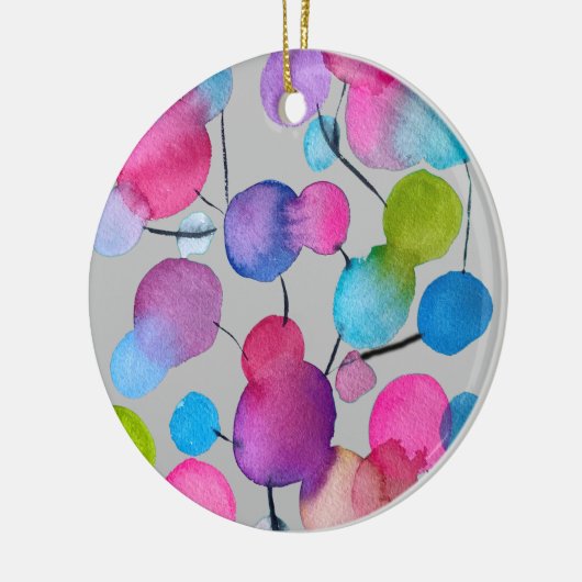 Abstracte roze zomerboom keramisch ornament (Links)