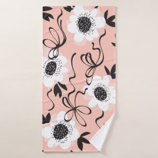 Abstracte rozen, bleke kleuren, patroon. badhanddoek