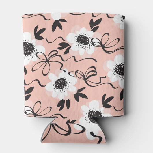 Abstracte rozen, bleke kleuren,  patroon. blikjeskoeler (Achterkant)