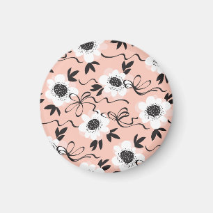 Abstracte rozen, bleke kleuren,  patroon. magneet