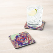 Abstracte rozen bloem bier onderzetter (Rechterzijde)
