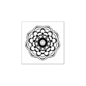 Abstracte rozen bloem rubberstempel (Afrduk)