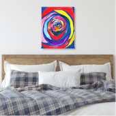 Abstracte rozen bloemen pop canvas afdruk (Insitu (Slaapkamer))