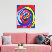 Abstracte rozen bloemen pop canvas afdruk (Insitu (Woonkamer))