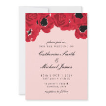 Abstracte Rozen en Poppies bruiloft