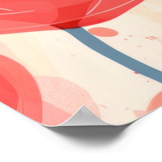 Abstracte rozen schilderen poster (Hoek)