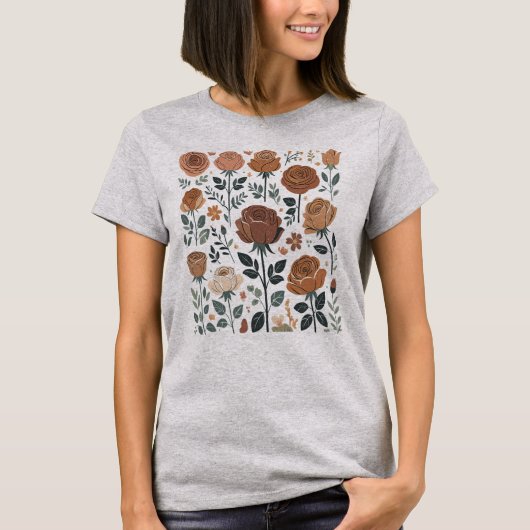 Abstracte Rozen T-shirt (Voorkant)