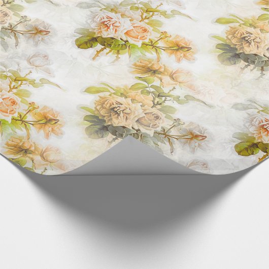 Abstracte Rozen Tuin Elegante Bloemen Cadeaupapier (Hoek)