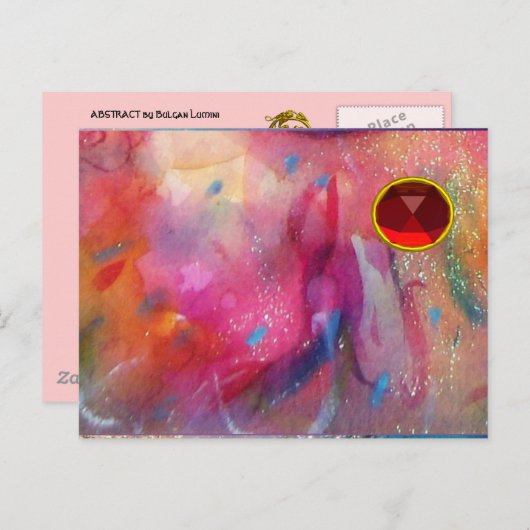 ABSTRACTE RUBY BRIEFKAART (Voorkant / Achterkant)