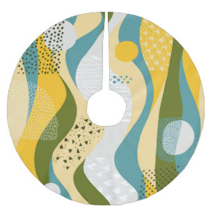 Abstracte ruimte: Gladde lijn Ornamenten. Kerstboom Rok