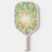 Abstracte ruimte helder groen blaast pickleball paddle (Voorkant)