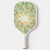 Abstracte ruimte helder groen blaast pickleball paddle (Achterkant)