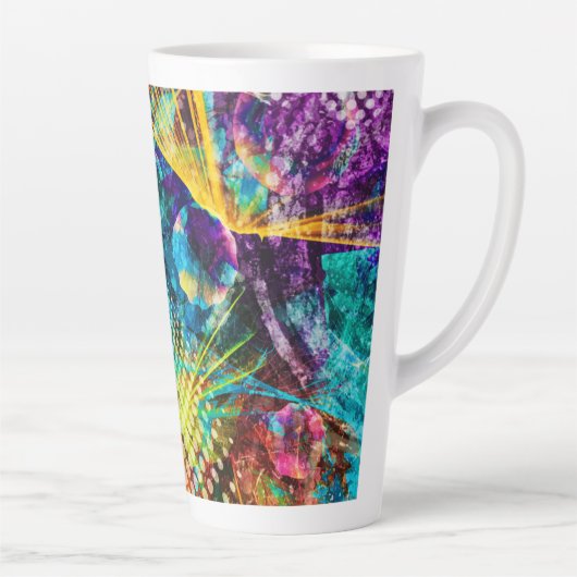 Abstracte ruimte lichtshow latte mok (Rechts)