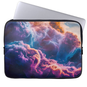 Abstracte ruimte nevel kunst - Kleurrijke kosmisch Laptop Sleeve