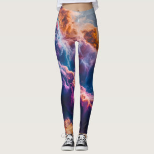 Abstracte ruimte nevel kunst - Kleurrijke kosmisch Leggings