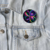Abstracte ruimtekunst ronde button 5,7 cm (In situ)